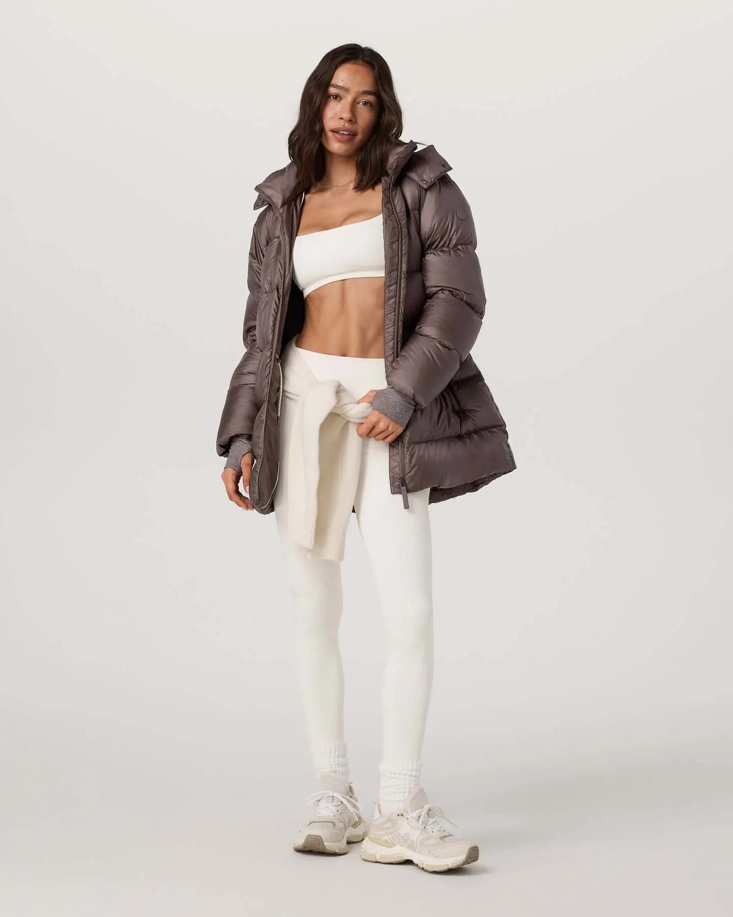 Women's Coordinate Long Down Jacket - Image 4