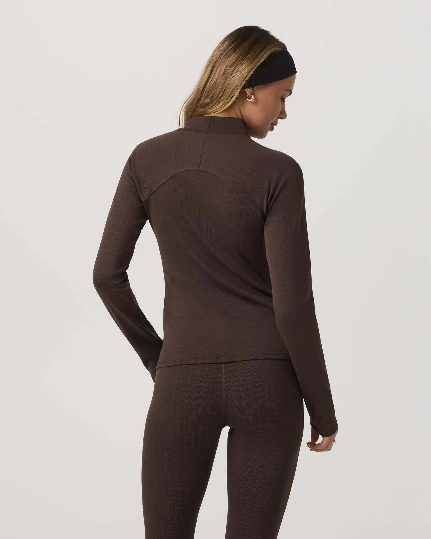 Long Sleeve Chilled Out Houndstooth Mock - Image 3
