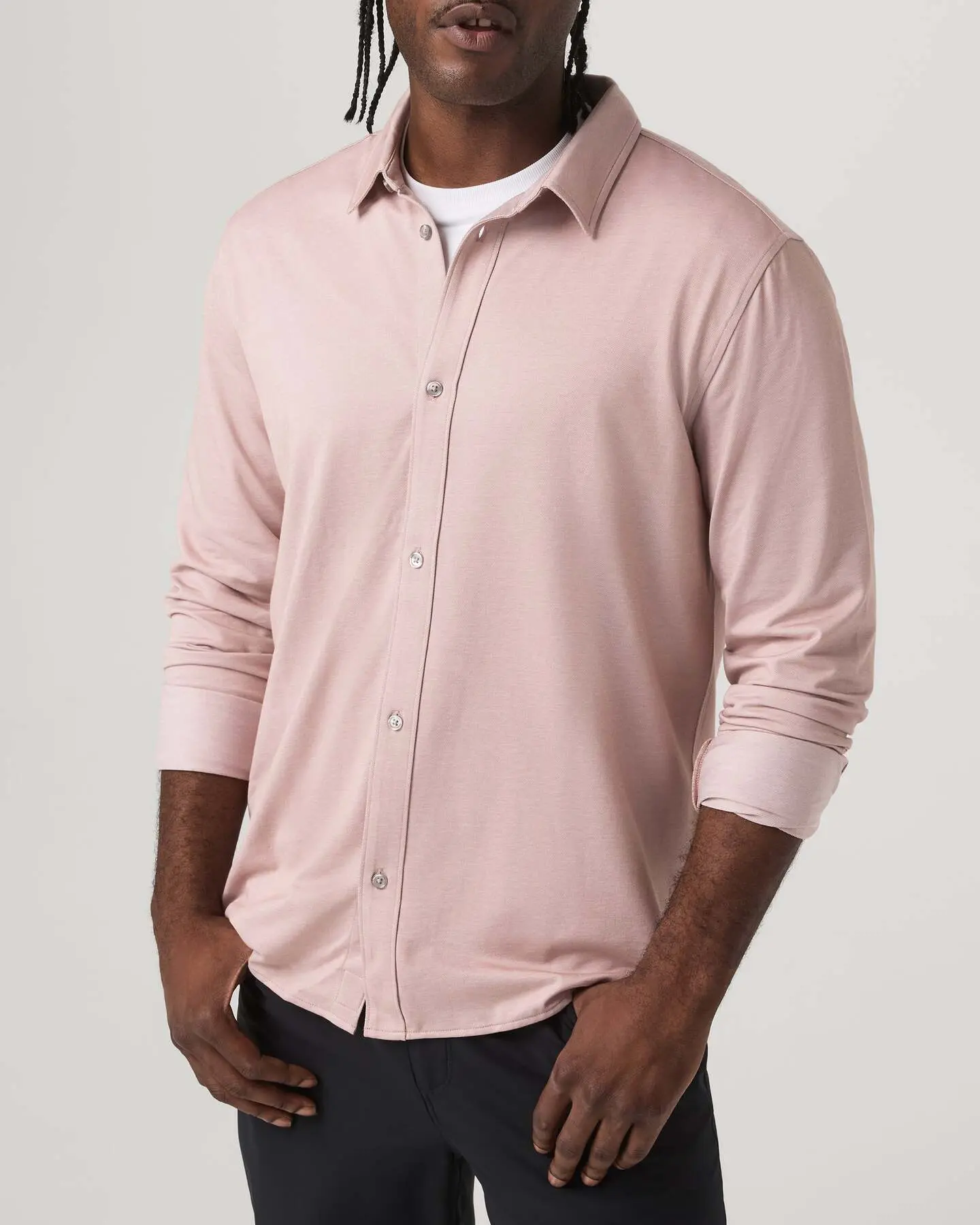 Long Sleeve Knit Oxford Button Down - Classic Fit - Image 5