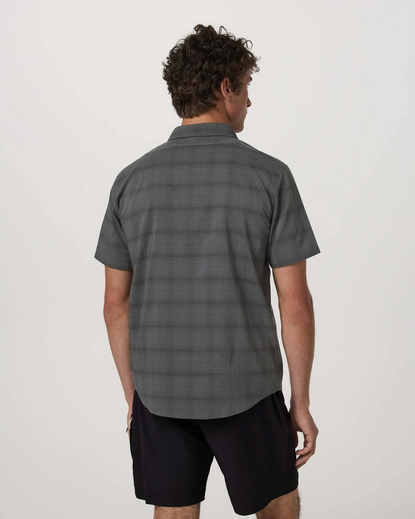 Short Sleeve Plaid Button Down Shirt - Image 3