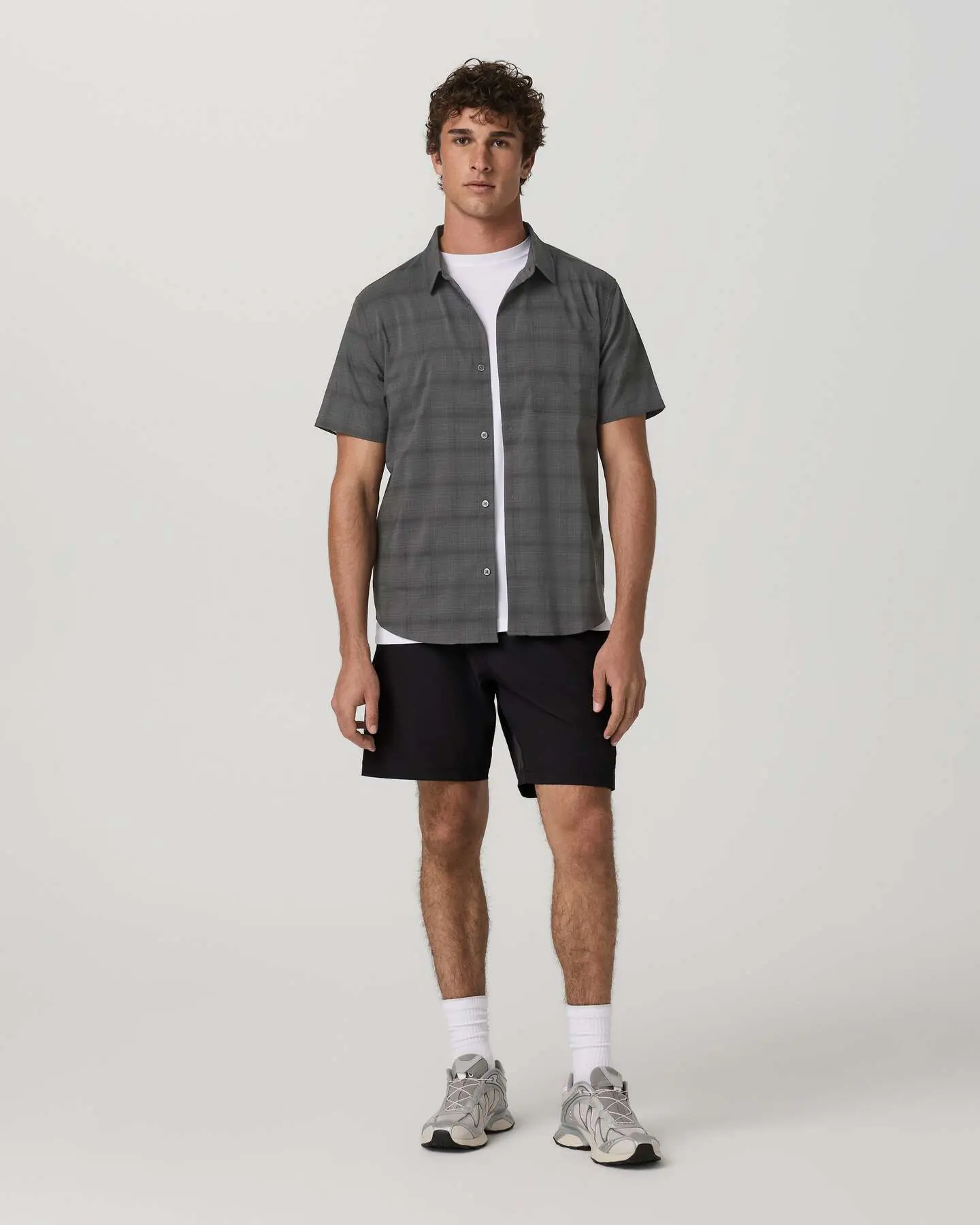 Short Sleeve Plaid Button Down Shirt - Image 5