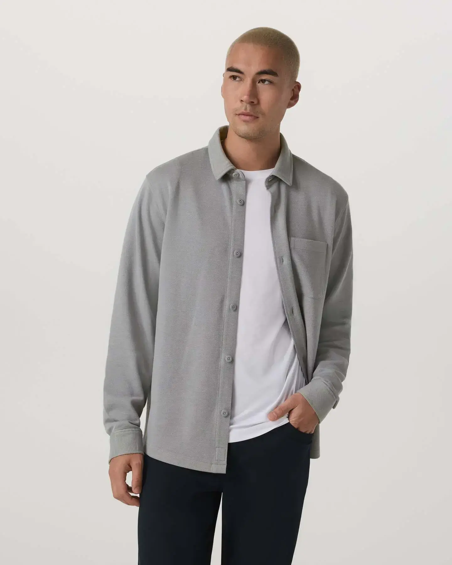 Long Sleeve Jeffreys Button Down Overshirt - Image 3