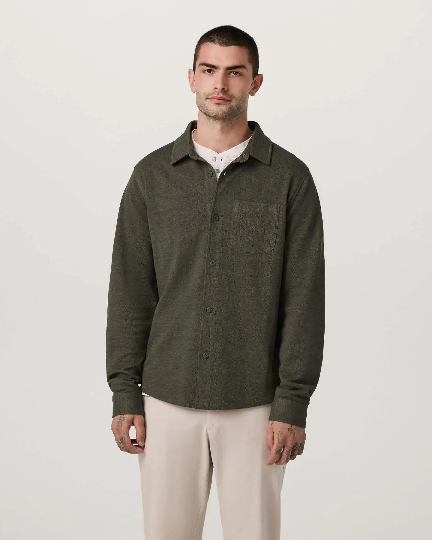 Long Sleeve Jeffreys Button Down Overshirt - Image 4