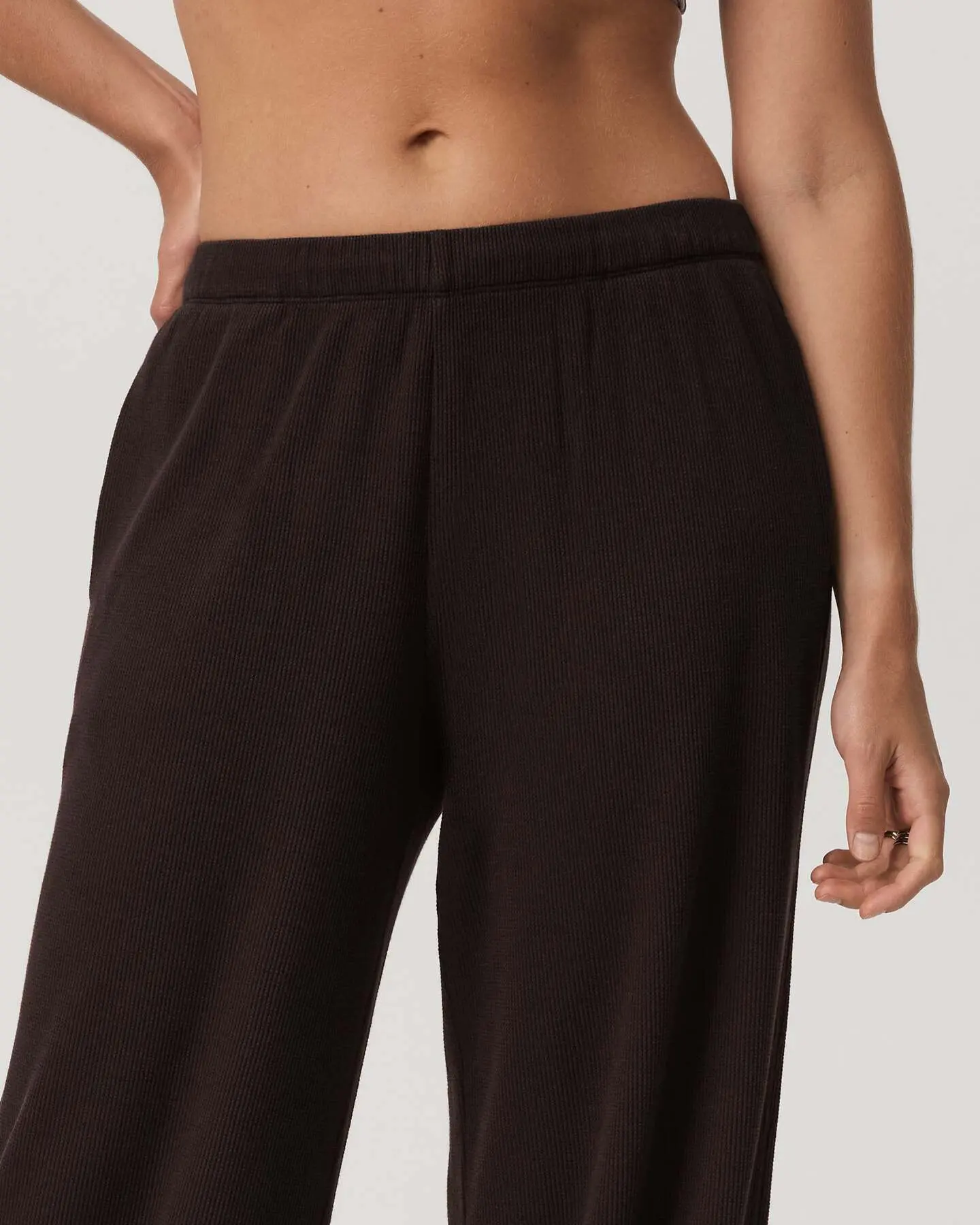 Waffle Wideleg Pant - Image 4