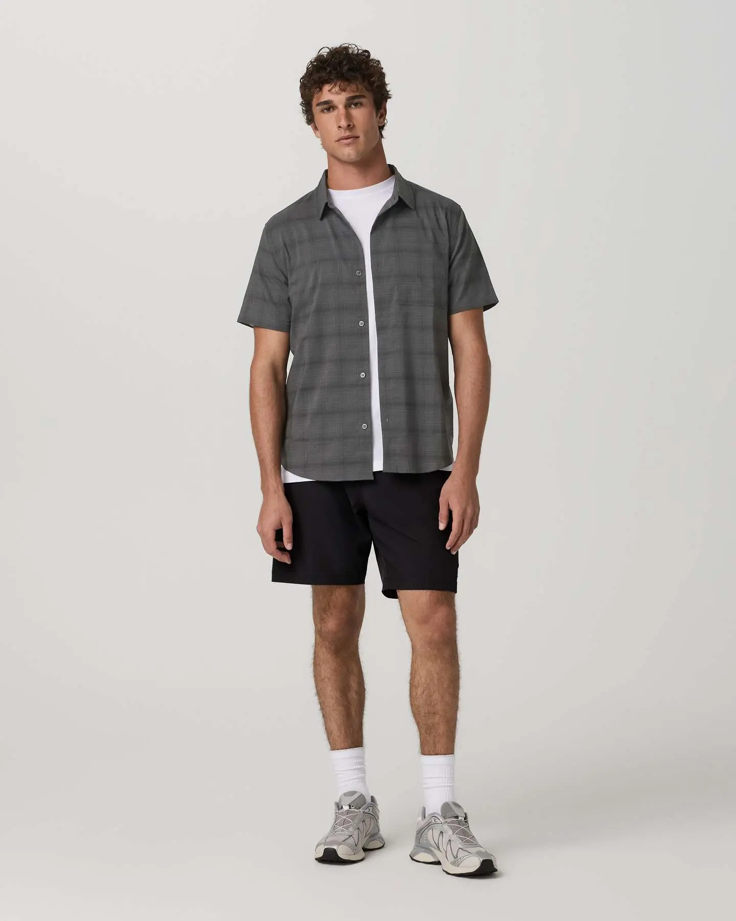 Short Sleeve Plaid Button Down Shirt - Image 4