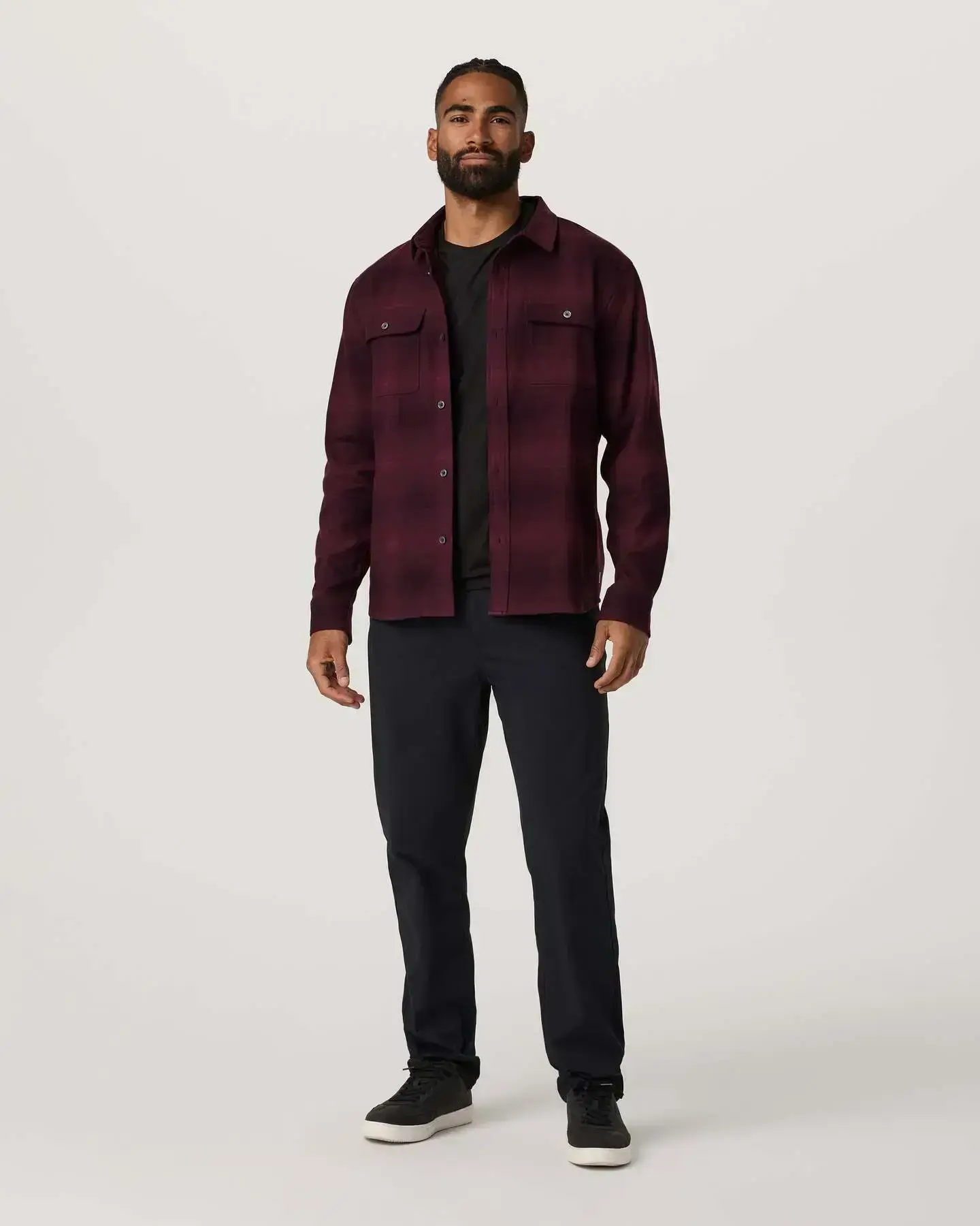 Long Sleeve Flannel Button Down Shirt - Image 4