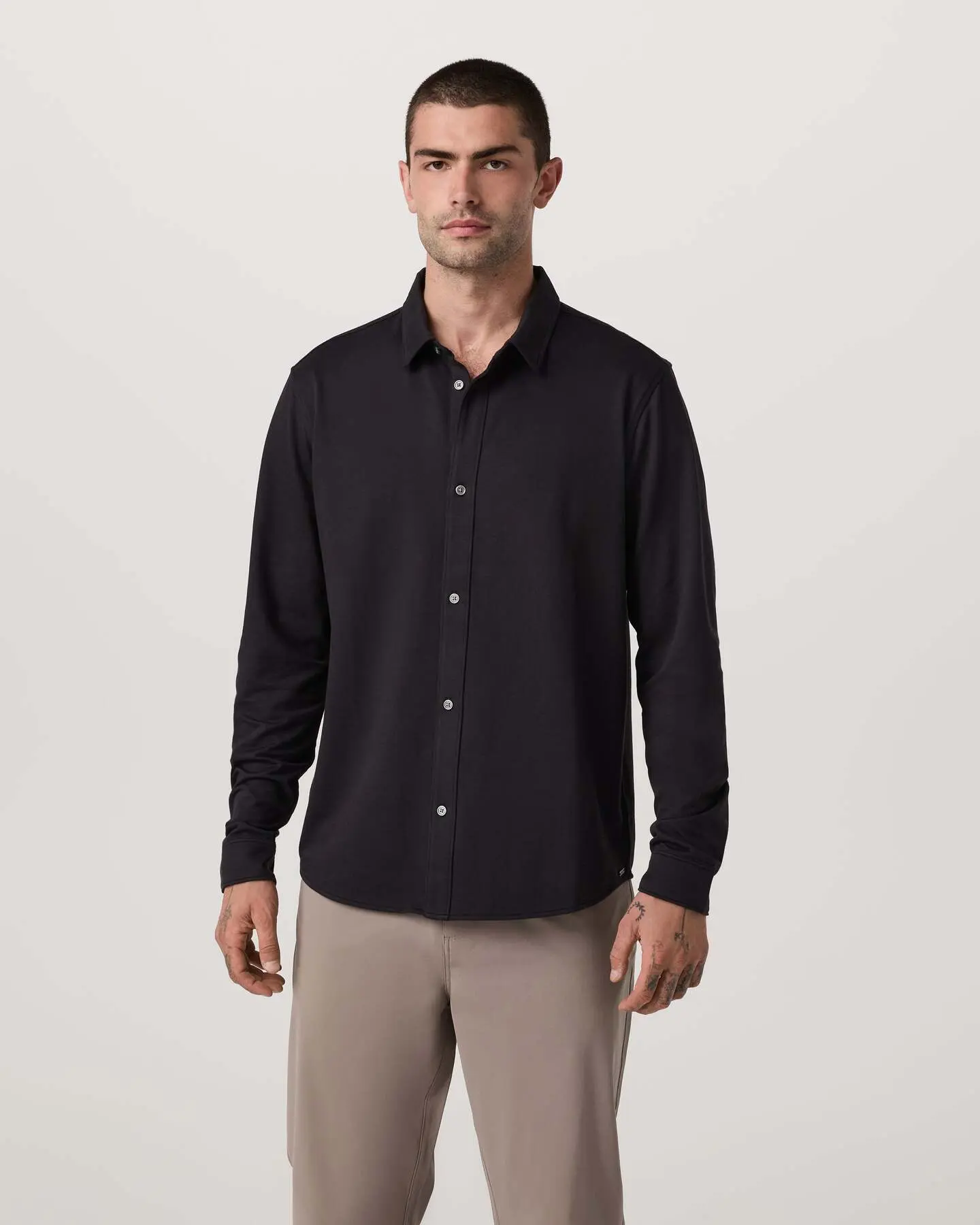 Long Sleeve Knit Oxford Button Down - Classic Fit