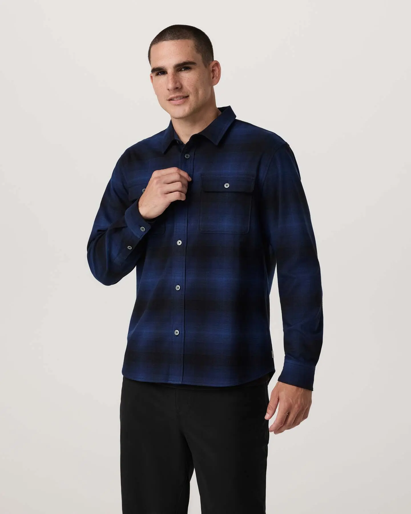 Long Sleeve Flannel Button Down Shirt - Image 3