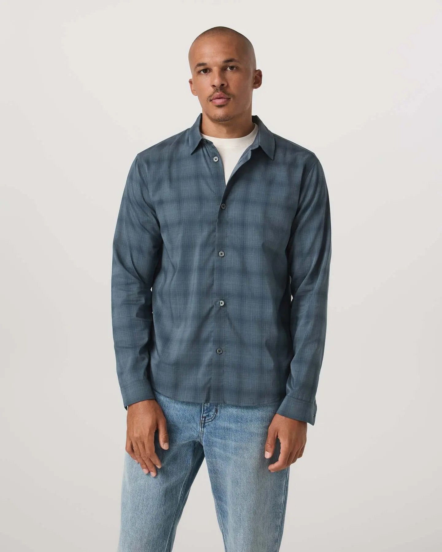 Long Sleeve Plaid Button Down Shirt